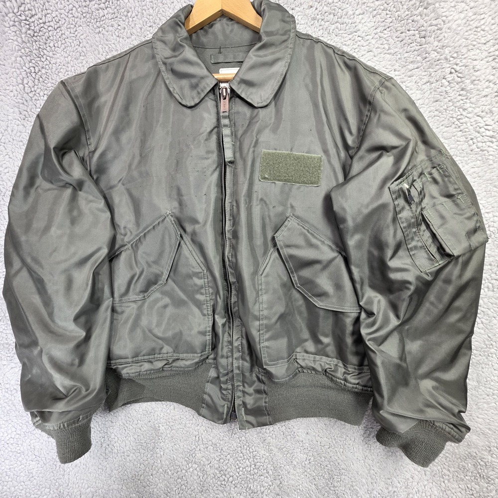 Vintage CWU-45/P Winter Weight Flight Jacket Isratex Inc Green Size Large - Picture 13 of 16